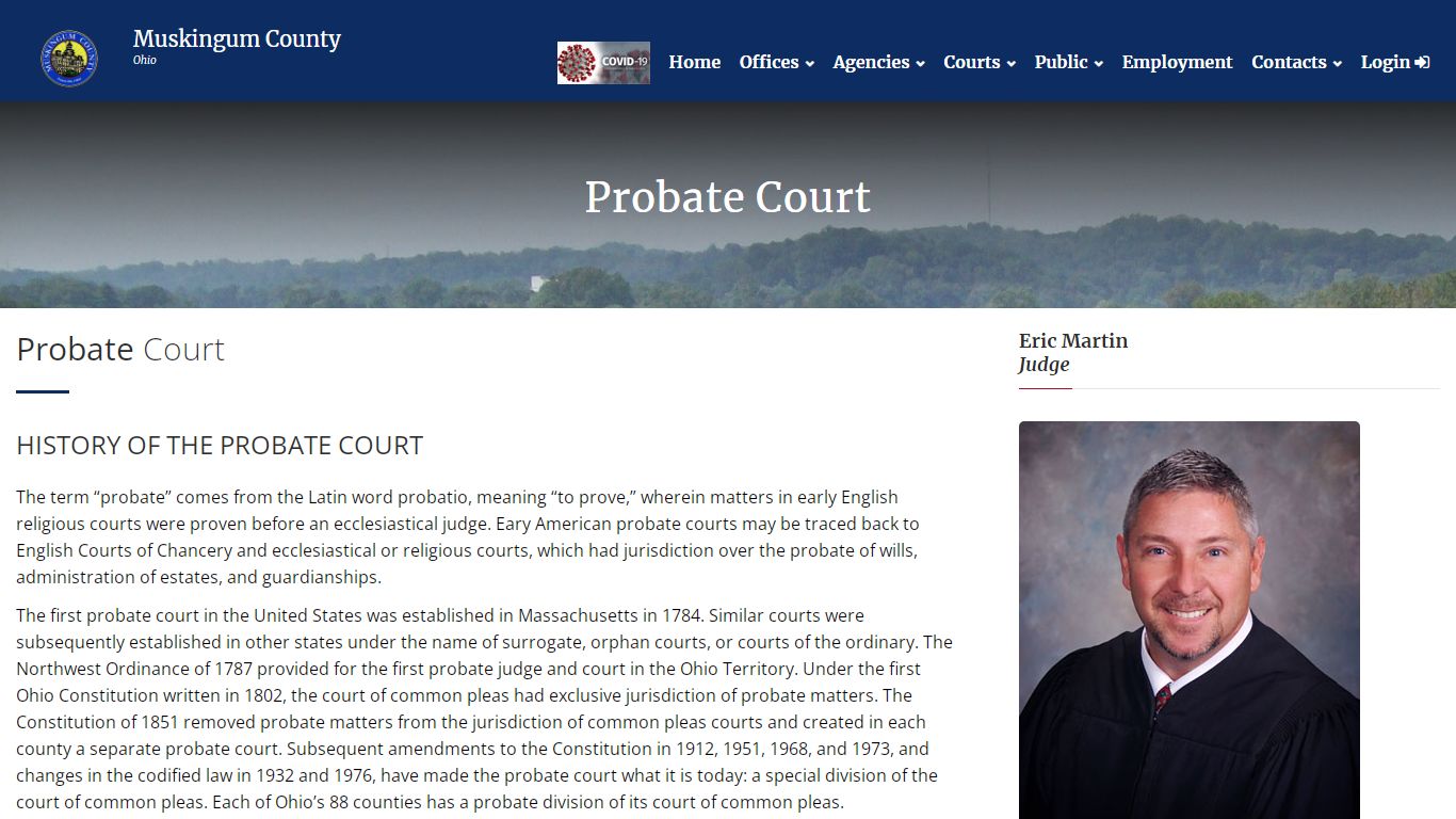 Muskingum County Probate Court - Marriage License - Wills - Guardianship